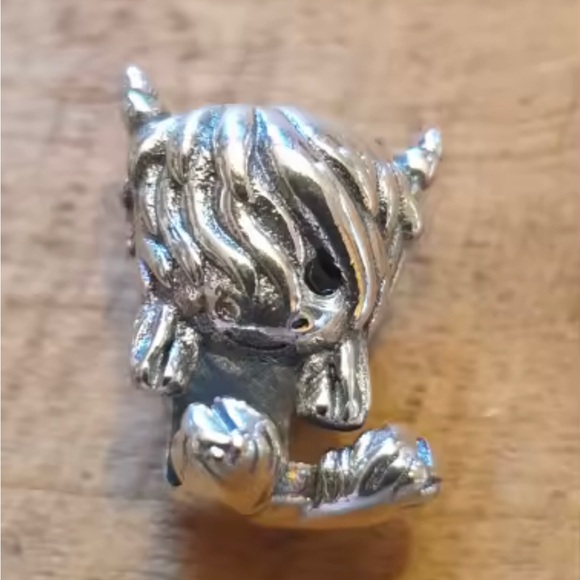 Sterling silver Highland Coo Charm - Picture 1 of 3